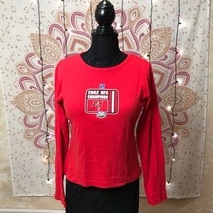 NFL for Her 2002 NFC Champions Buccaneers Red Tee